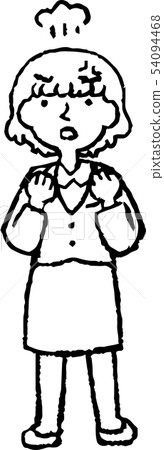 Woman suit business woman OL loose fluffy pose reaction illustration Woman suit business woman OL loose fluffy pose reaction illustration 54094468