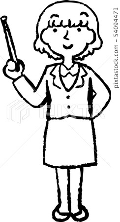 Woman suit business woman OL loose fluffy pose reaction illustration Woman suit business woman OL loose fluffy pose reaction illustration 54094471