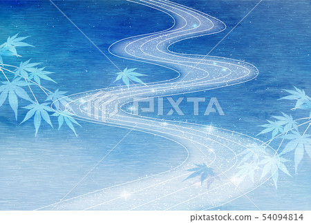 Milky Way summer greeting card maple background 54094814