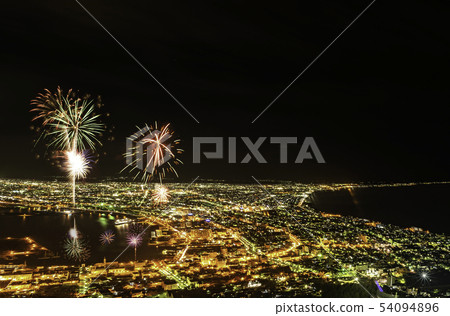 夏季煙花爆竹煙花匯演 54094896