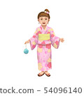 Girl illustration of yukata 54096140