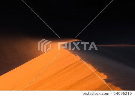 Close up of sand dune moved by the wind , desert 54096210