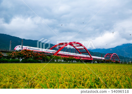 台灣花蓮玉里火車風光Asia Taiwan Hualien scenery 54096518