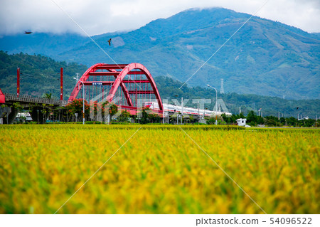 台灣花蓮玉里火車風光Asia Taiwan Hualien scenery 54096522