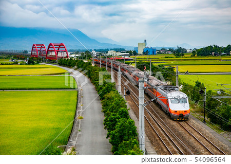台灣花蓮玉里火車風光Asia Taiwan Hualien scenery 54096564