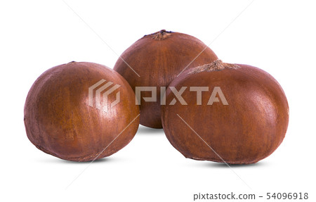 Chestnuts isolated on white background Chestnuts isolated on white background 54096918