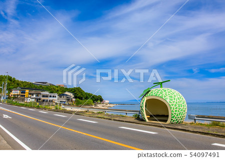 Konagai-cho fruit bus stop: Melon [Kawaha-shi, Nagasaki Prefecture Konagai-cho] 54097491