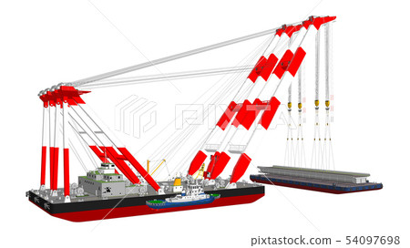 Large hoist ship / bridge 1 Large hoist ship / bridge 1 54097698