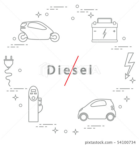 Ban on diesel engines Transport eco technologies. Ban on diesel engines Transport eco technologies. 54100734