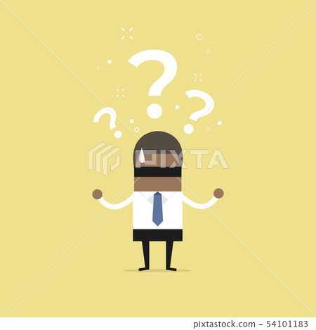 Businessman were blindfolded with black cloth. 54101183