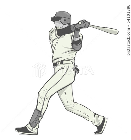 Illustration of japanese baseball player 54101896