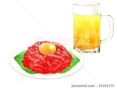 Yukke and beer Yukke and beer 54102175