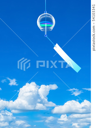Blue sky and wind chimes 54103341