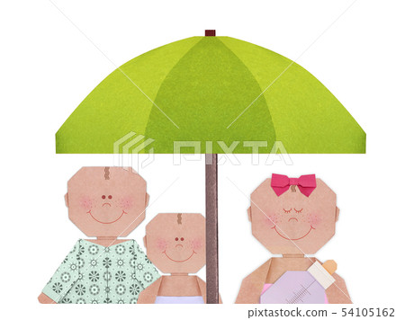 New born baby protection insurance symbol illustration 54105162
