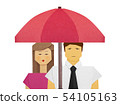 Protection insurance of newlyweds family social concept illustration 54105163