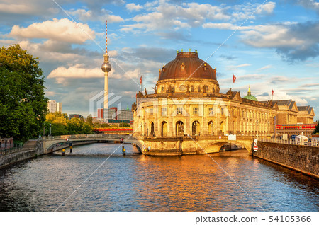 Berlin, Germany, Museum island on Spree river 54105366