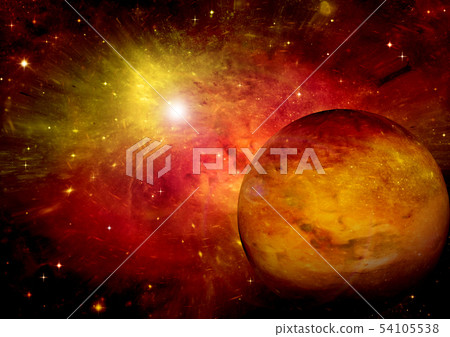 galaxy in a free space. 3D rendering 54105538