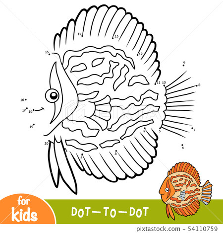 Numbers game, game for children, Discus fish 54110759