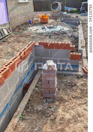 Foundation work of the house Foundation work of the house 54110793
