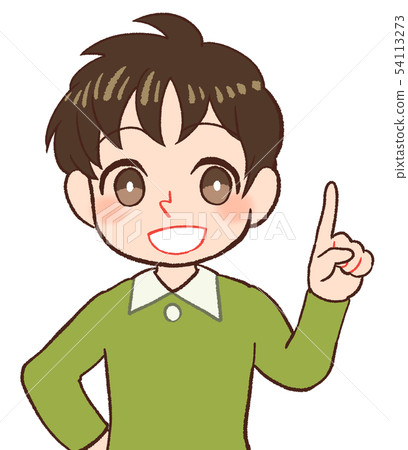 Kid pointing - Stock Illustration [54113273] - PIXTA