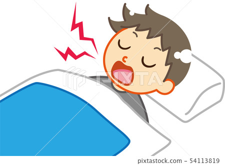 Snoring male - Stock Illustration [54113819] - PIXTA