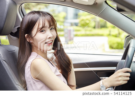 Car, driving, driver, drive, business woman 54114125