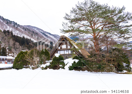 Winter season at Shirakawa-go village, Gifu, Japan 54114638