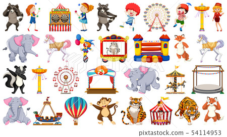 Set of circus character Set of circus character 54114953