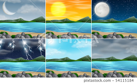 Set of nature landscape Set of nature landscape 54115184