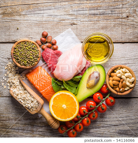 Selection of food that is good for the health and skin 54116066