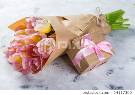 Mother's day card with coffee, present 54117360