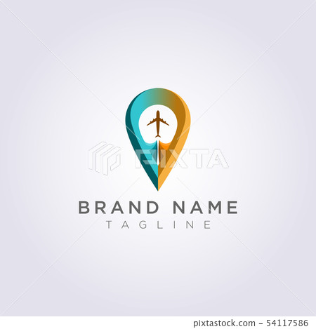 Logo Design Combined planes and destination Logo Design Combined planes and destination 54117586
