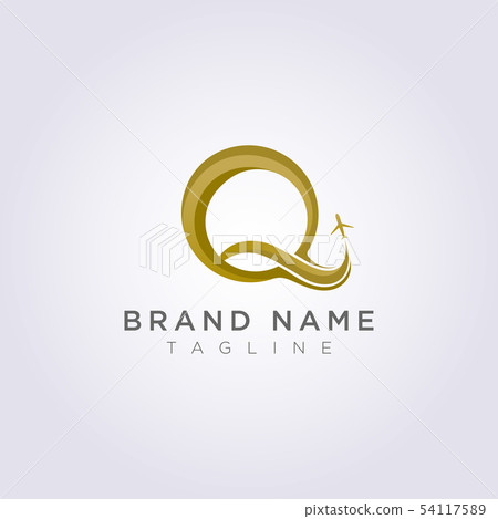 Logo Design combines the letter Q with the plane Logo Design combines the letter Q with the plane 54117589