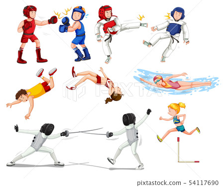 Set of sport athletes Set of sport athletes 54117690