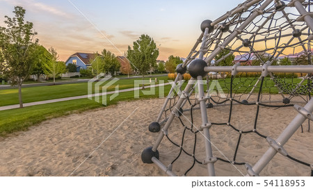 Scenic view in Daybreak Utah with a dome climber Scenic view in Daybreak Utah with a dome climber 54118953