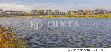 Scenic Oquirrh Lake with lovely waterfront homes 54118959