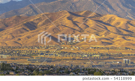 Rugged mountains in Utah Valley on a sunny day Rugged mountains in Utah Valley on a sunny day 54118999
