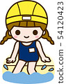 School swimsuit girl 54120423