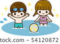 Children playing with water 54120872