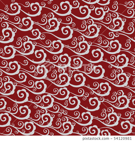 Seamless pattern with clouds in Chinese style. Seamless pattern with clouds in Chinese style. 54120981