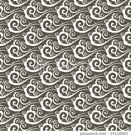 Seamless pattern with clouds in Chinese style. Seamless pattern with clouds in Chinese style. 54120983