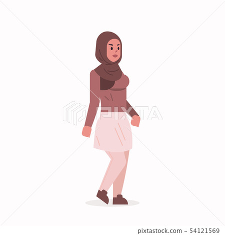 arabic woman in hijab arab girl wearing headscarf traditional clothes standing pose arabian female 54121569
