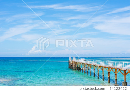 Bridge on the sea, Nagannu Island, Okinawa, Japan Bridge on the sea, Nagannu Island, Okinawa, Japan 54122422
