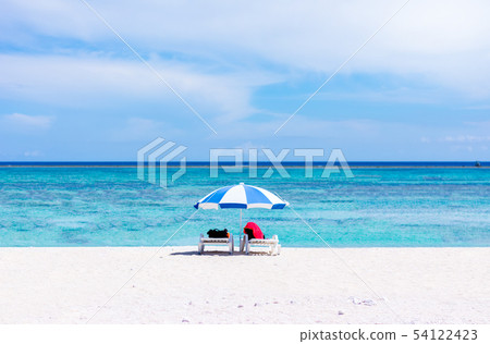 The Parasol on the beach, Nagannu Island, Okinawa The Parasol on the beach, Nagannu Island, Okinawa 54122423