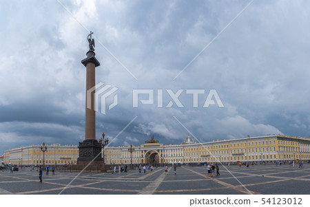 Alexander Column in the center of Palace Square 54123012