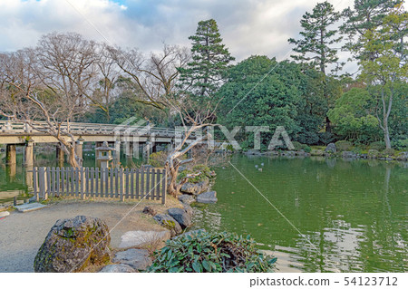 Kyoto Gyoen Kujo Pond and Takakura Bridge Kyoto Gyoen Kujo Pond and Takakura Bridge 54123712