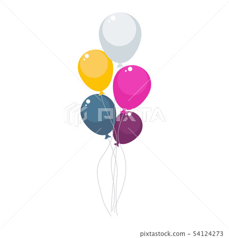 Bunch of colorful balloons. For congratulatory greeting cards. Bunch of colorful balloons. For congratulatory greeting cards. 54124273