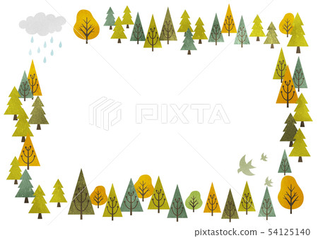 Forest frame Square Watercolor style Forest frame Square Watercolor style 54125140