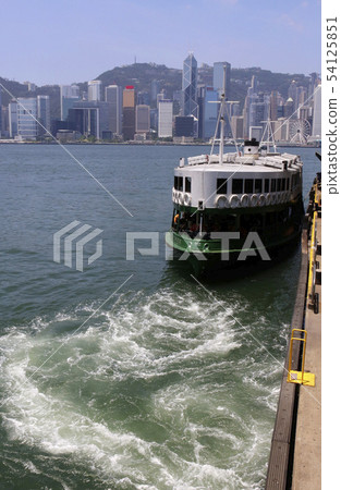 Star ferry leaving Hong Kong Island Star ferry leaving Hong Kong Island 54125851