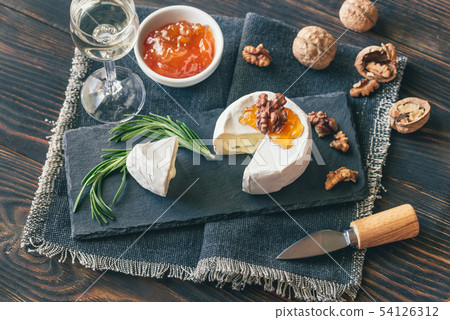 Cambozola cheese close-up 54126312